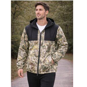 SOC By State of Crew Camo Hooded Windbreaker Jacket Mens XL Lightweight NWT